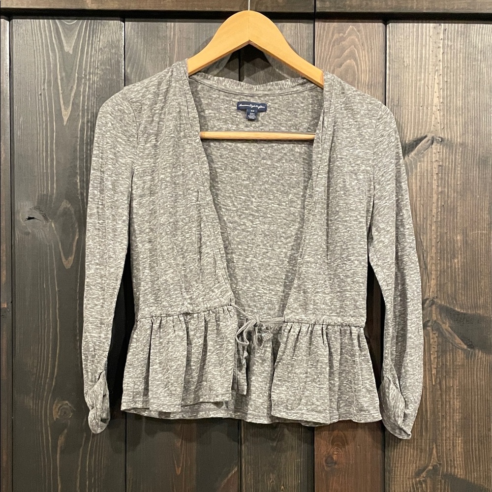 American Eagle Outfitters Gray Marled Top